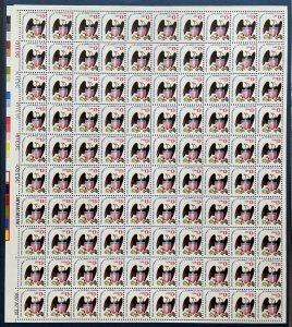 Scott 1596 EAGLE & SHIELD Sheet of 100 US 13¢ Stamps MNH 1975