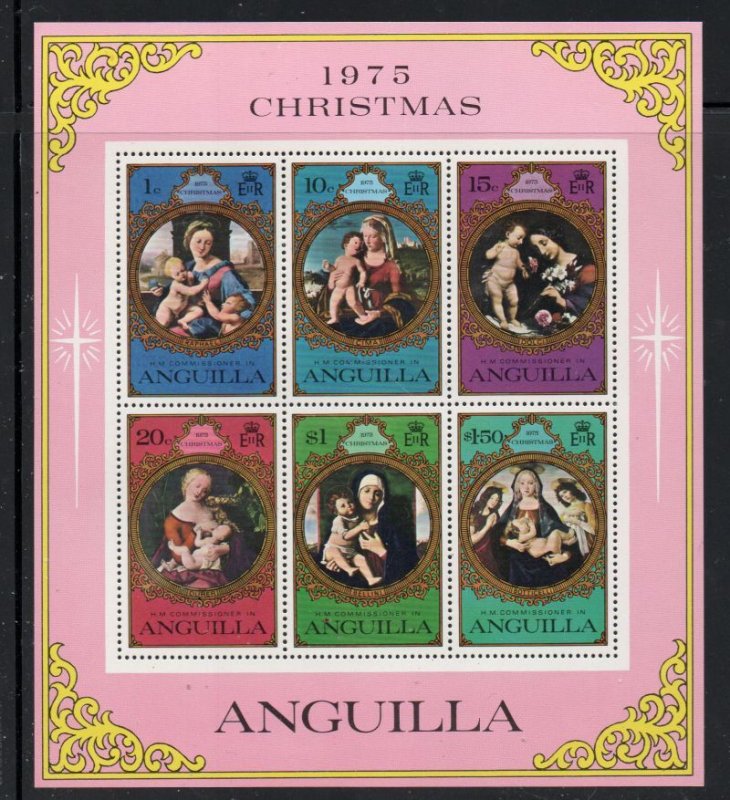 Anguilla Sc 228a 1975 Christmas stamp sheet stamp mint NH