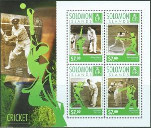 SOLOMON ISLANDS 2014 CRICKET  SHEET MINT NH