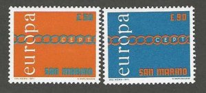 San Marino 749-750 MNH SC:$.65