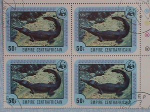 CENTRAL AFRICAN STAMP:1978- SC#323-8- ENDANGER ANIMALS-WWF- BLOCK OF 4 SETS