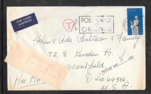 Just Fun Cover Ireland #313 Air Mail Cover Postage Due P.B.Meter #IA3-J (my5204)