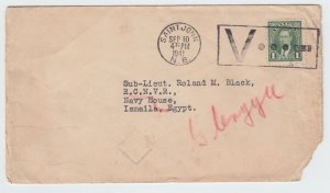 Printed matter to ** EGYPT ** 1c unsealed 1941 Canada cover very rare