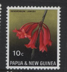 Papua New Guinea- Scott -288 - Orchids -1969 -MNH -Single 10c Stamp