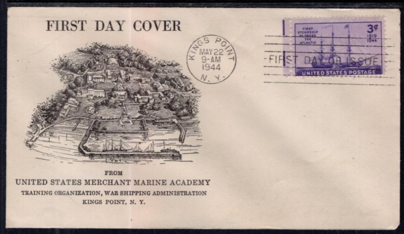 US 923 Steamship US Merchant Marine Academy Pencil FDC