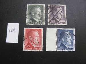 Germany 1942-44 USED SC 524-527 PERF. 12 1/2  SET   VF/XF 100 EUROS (124)