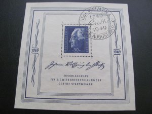 GERMANY SBZ RUSSIAN OCCUPATION USED 1949 SC B11 GOETHE SS  (138)