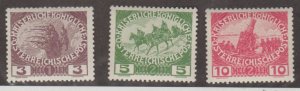 Austria Scott #B3-B4-B5 Stamp - Mint NH Set