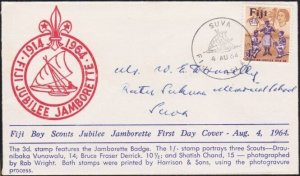 FIJI 1964 Boy Scouts 1/- Jubilee Jamborette cover..........................B1912