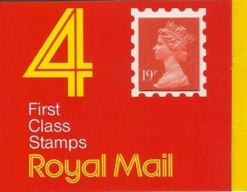 GB 1988 19p Window Booklet GD2 'L'