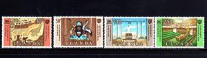 UGANDA #111-114  1967  PARLIMENT    MINT VF NH