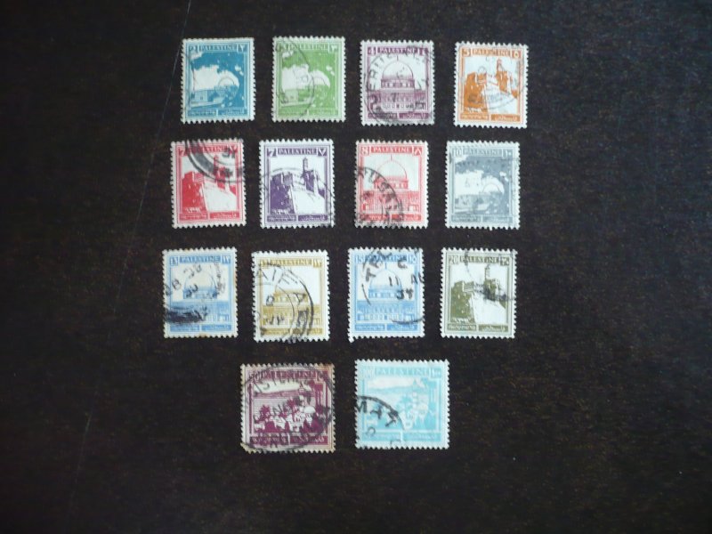 Stamps - Palestine - Scott# 63-80 - Used Part Set of 14 Stamps