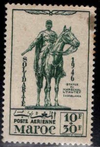 French Morocco Scott CB35, MH* Marshal Lyautey  Airmail semi-postal stained