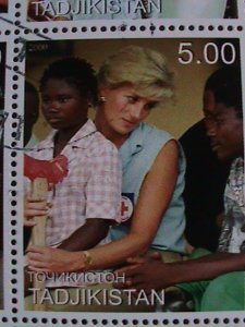 TAJIKISTAN-2000-IN MEMORIAL OF PEOPLE'S QUEEN-LADY DIANA-CTO-S/S VERY FINE