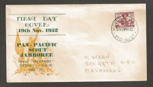 1952 Australia Boy Scout Pan Pacific Jamboree FDC Melbourne 2