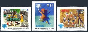 Chile 553-555,555a, MNH. Michel 913-915, note. IYC-1979. Children's drawings.
