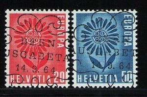 Switzerland 438-439 used set superb cancels Europa 1964 CEPT