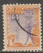 MEXICO 800A, $5P 1934 Definitive. Charro. Used. F-VF. (790)