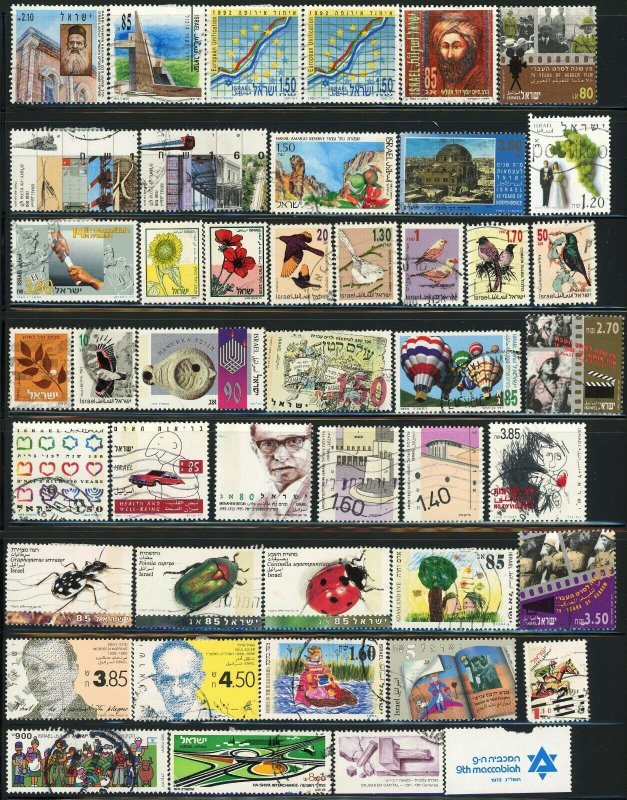 180 Israel Postage Middle East Stamp Collection 1981-2002 Used