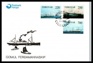 Faroe Islands 90-92 Ships U/A FDC