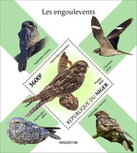 Niger - 2022 European Nightjar Bird - Stamp Souvenir Sheet - NIG220119b