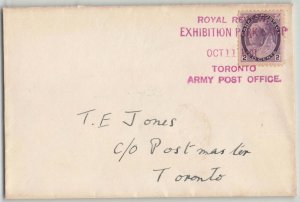 Canada 1901 Royal Review Exhibition Park Camp Toronto Army PO Military Cover