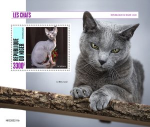 NIGER - 2020 - Cats - Perf Souv Sheet - Mint Never Hinged