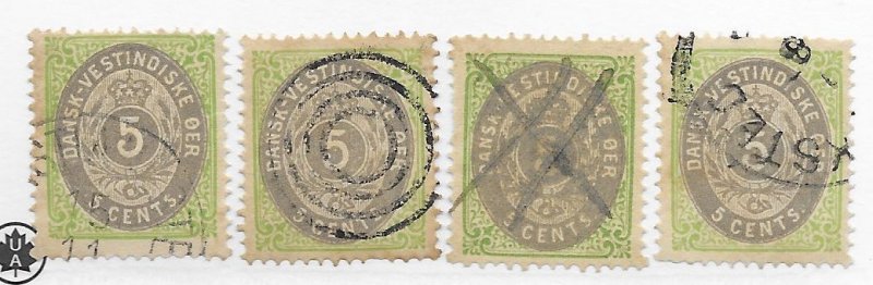 Danish West Indies #8 Small Faults Used - Stamp - CAT VALUE $25.00ea PICK ONE