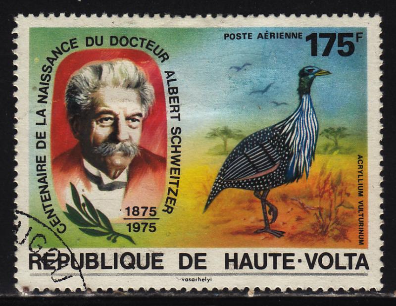 Burkina Faso C213 Schweitzer and Vulturine guinea fowl 1975