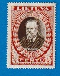 LITHUANIA SCOTT#277 1933 60c JONAS SLIUPAS - MNH