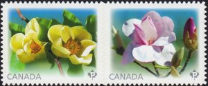 DIE CUT = MAGNOLIA = se-tenant Pair fr  BK MNH = CANADA 2013 #2625i