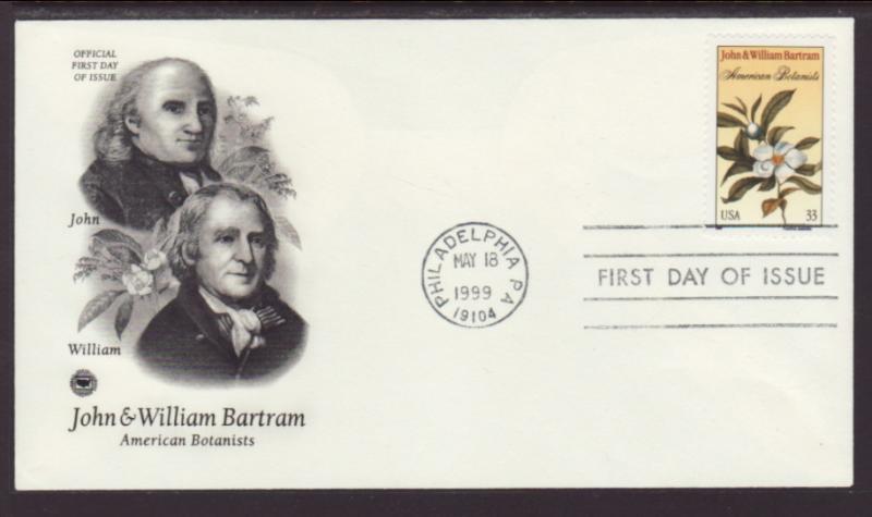 US 3314 Bartrams PCS U/A FDC