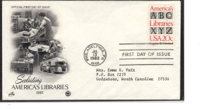 US  FDC 2015, American Libraries, Cat. $1.00   ...   7500671