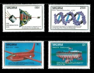 Tanzania 1990 - Age of Discovery, Science - Set of 4 stamps - Scott 560-63 - MNH