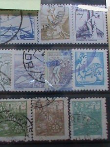 BRAZIL STAMP:1941-VERY OLD 22 DIFFERENT IN 2 SETS. OLD CITY & WORKERS USED #M