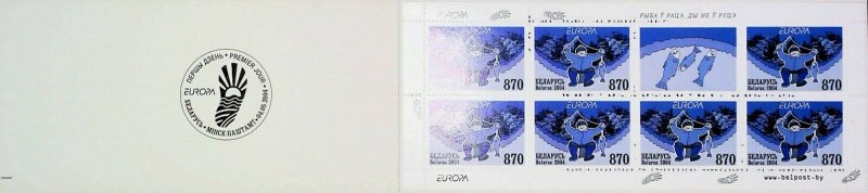 2004 BELARUS Europe CEPT Holidays MNH** Booklet Fishing Fisherman Fish 16844-