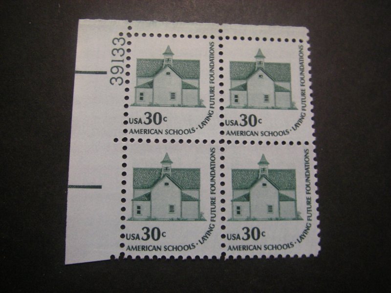 Scott 1606, 30c School House, PB4 #39133 UL, MNH Americana Beauty