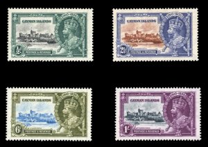 Cayman Islands #81-84 Cat$21.60, 1935 Silver Jubilee, complete set, lightly h...