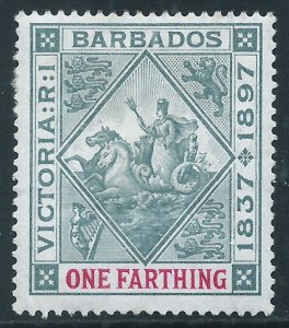 Barbados, Sc #81, 1f MH