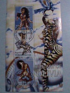 TAJIKISTAN STAMP:THE ART OF OLIVIA PAINTING - CTO-STAMP S/S SHEET #2