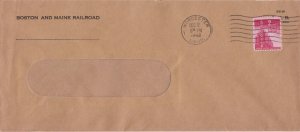 U.S. BOSTON AND MAINE RAILROAD Headed Worcester Cancel 1943 Stamp Cover Rf 47300