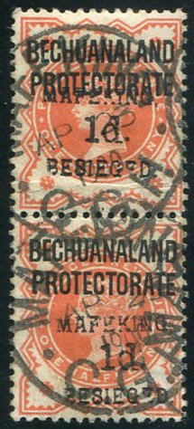 Cape of Good Hope - Mafeking #167 (SG 6) Cat€160, 1900 1p on 1/2p vermilion...