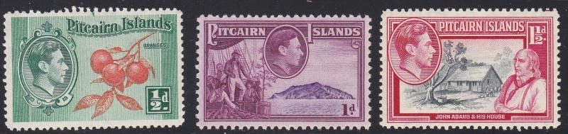 Pitcairn Islands # 1-3, Short Set, NH