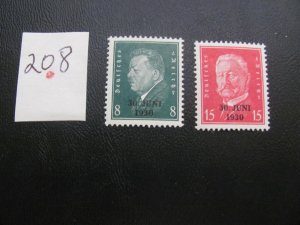 Germany 1930 MNH  SC 385-6 SET XF 5.50 EUROS (208)