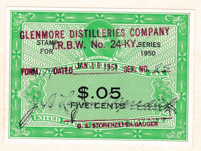 RX6,9,13 Series 1950 Distilled Sprits Excise Tax