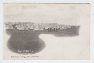 ENGLAND POSTCARD 1905 PARKHOUSE CAMP MILITARY SALISBURY USED MARKING
