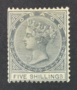 MOMEN: TOBAGO SG #5 1879 CROWN CC MINT OG H £900 LOT #61755