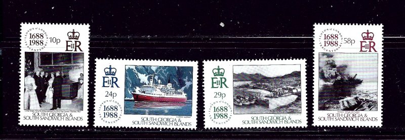 South Georgia 131-34 MNH 1988 Lloyds of London