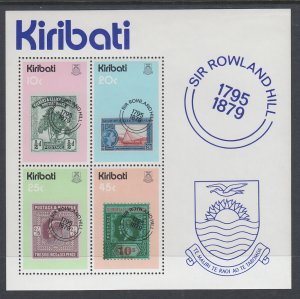 Kiribati 344a Stamp on Stamp Souvenir Sheet MNH VF