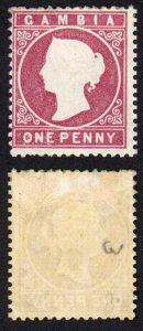 Gambia SG12B 1d Wmk CC Upright Comb Perf 3rd printing (52125 printed) M/M